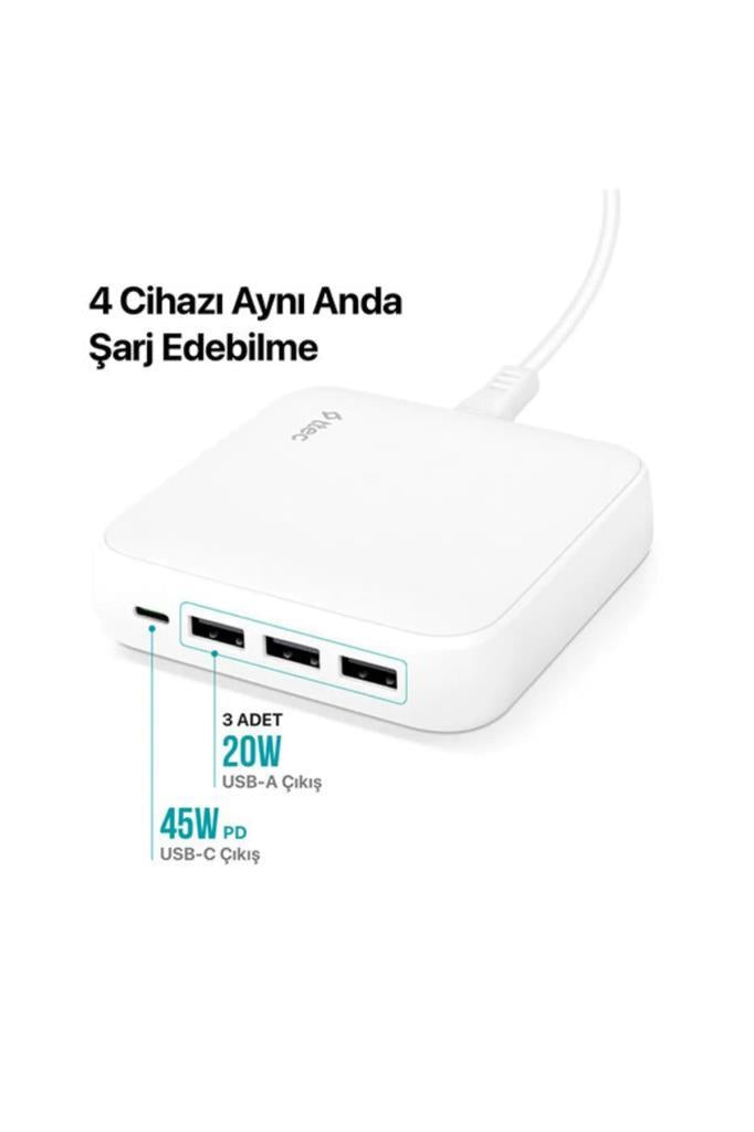 Ttec SmartCharger Trio GAN 2SCG04B 120 W Beyaz Hızlı Şarj Adaptörü Teşhir