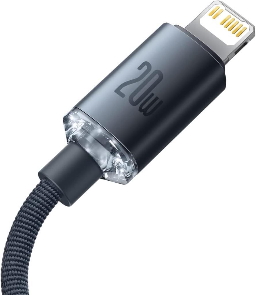 Baseus Crystal Shine 1.2 m Siyah Type-C to Lightning Hızlı Şarj Kablosu Outlet