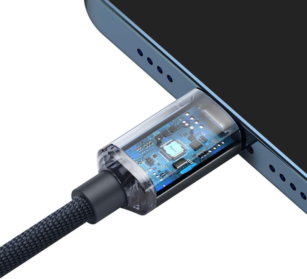 Baseus Crystal Shine 1.2 m Siyah Type-C to Lightning Hızlı Şarj Kablosu Outlet