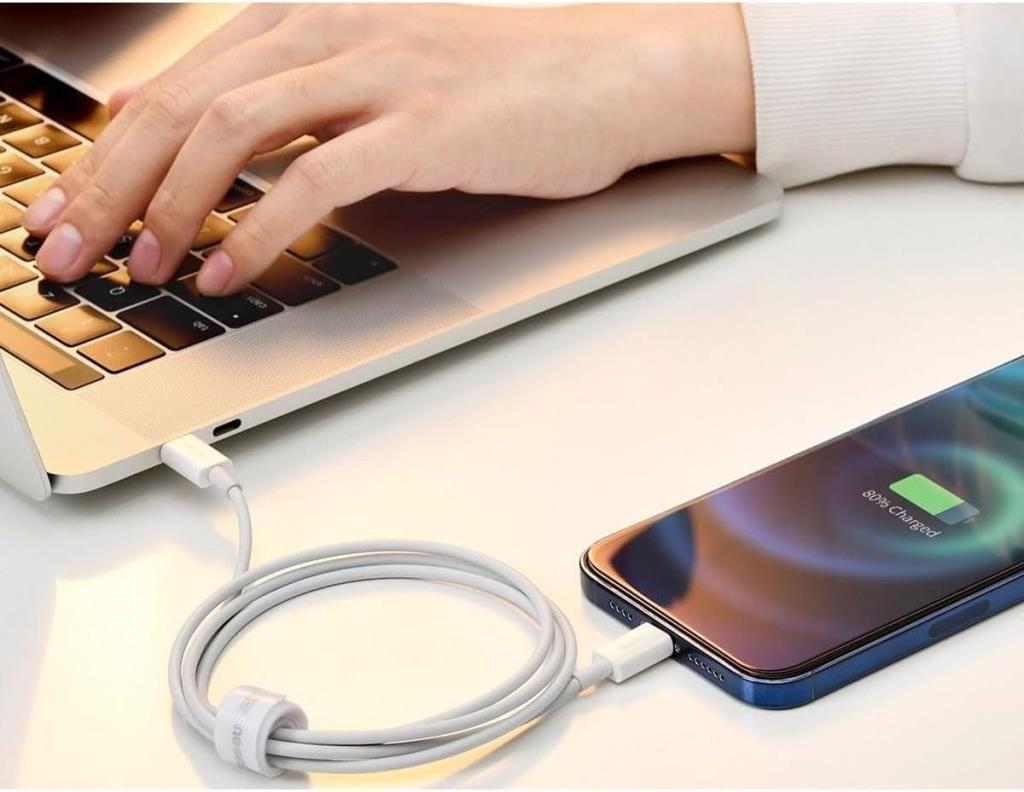 Baseus Superior 20 W 1 m Beyaz Type-C to Lightning Hızlı Şarj Kablosu Outlet