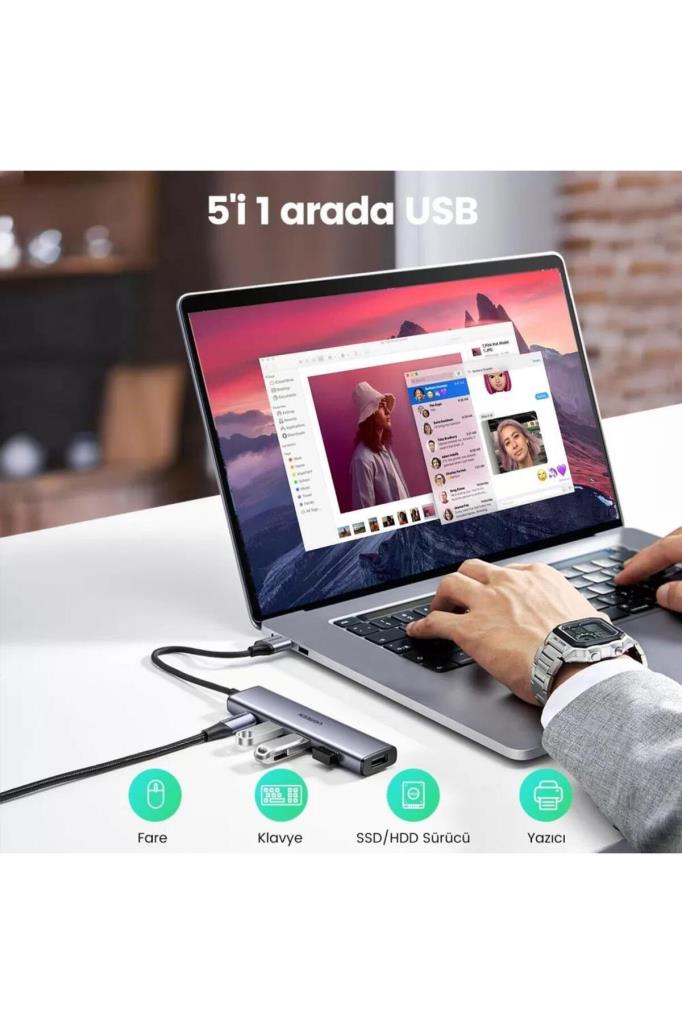 Ugreen Type-C USB 3.0 4 Port USB Hub Çoklayıcı