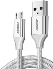 Ugreen Micro Usb Örgülü Data Ve Şarj Kablosu Beyaz 1 Metre - Outlet