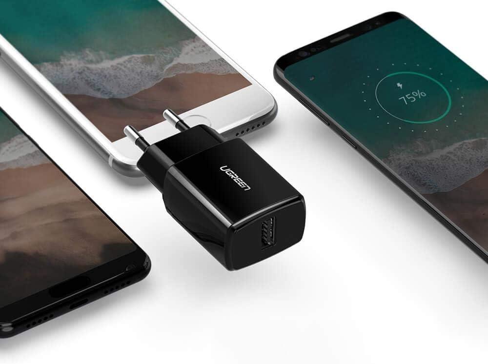 Ugreen 2.1A 10.5W USB-A Şarj Cihazı, Siyah, 50459 Teşhir
