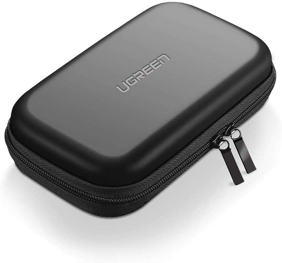 UGREEN 2.5 İnch Korumalı Hard Disk ve Powerbank Çantası EVA Malzeme ile Siyah Renkli Dayanıklı Tasarım