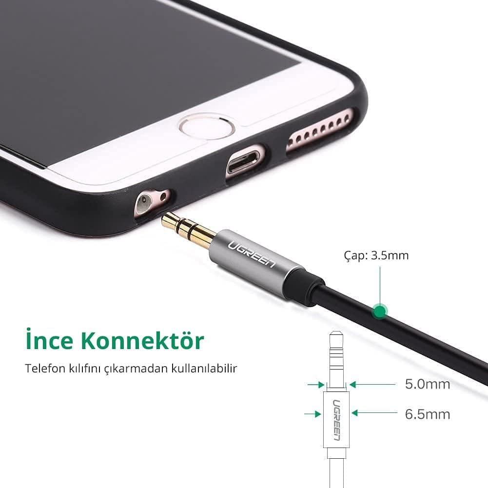 Ugreen 3.5 mm Aux Ses Kablosu 50 cm Outlet