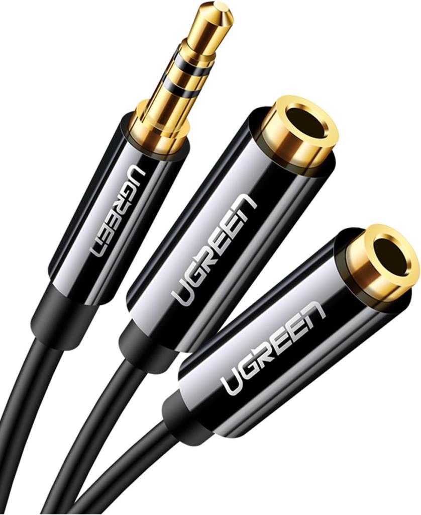 Ugreen 3.5mm 2li Aux Kulaklık Çoklayıcı Siyah - Teşhir
