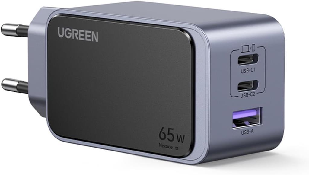 UGREEN Nexode Air 65W 3-Port GaN Fast Charger EU Hızlı Şarj Adaptörü Teşhir