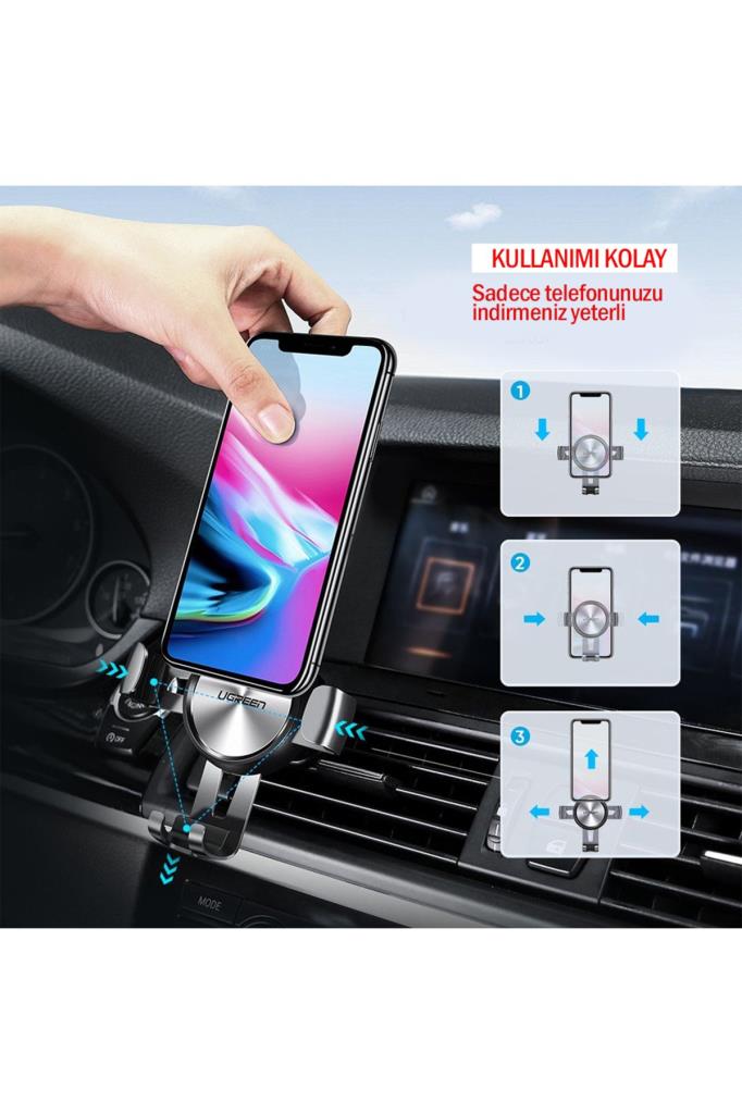 Ugreen 360 Derece Mekanik Araç Içi Telefon Tutucu Outlet