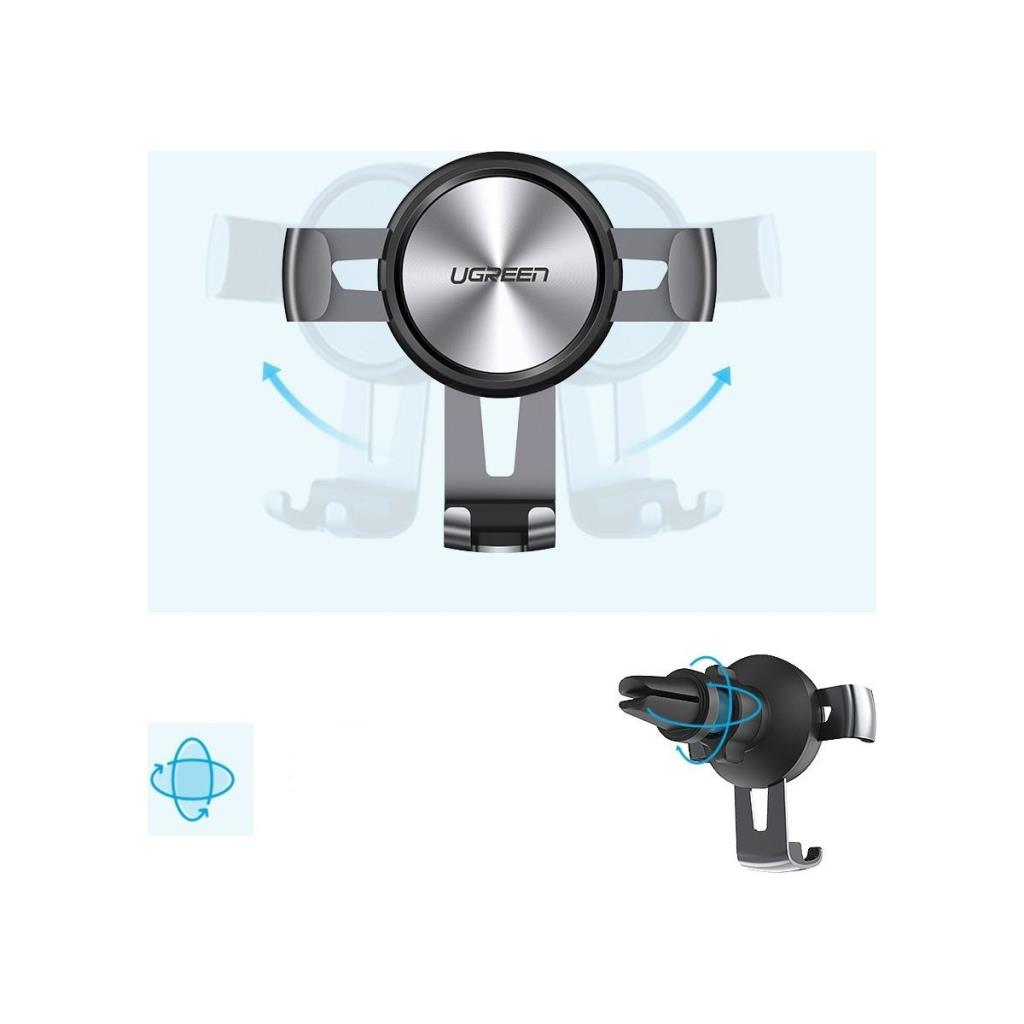 Ugreen 360 Derece Mekanik Araç İçi Telefon Tutucu Uzay Grisi
