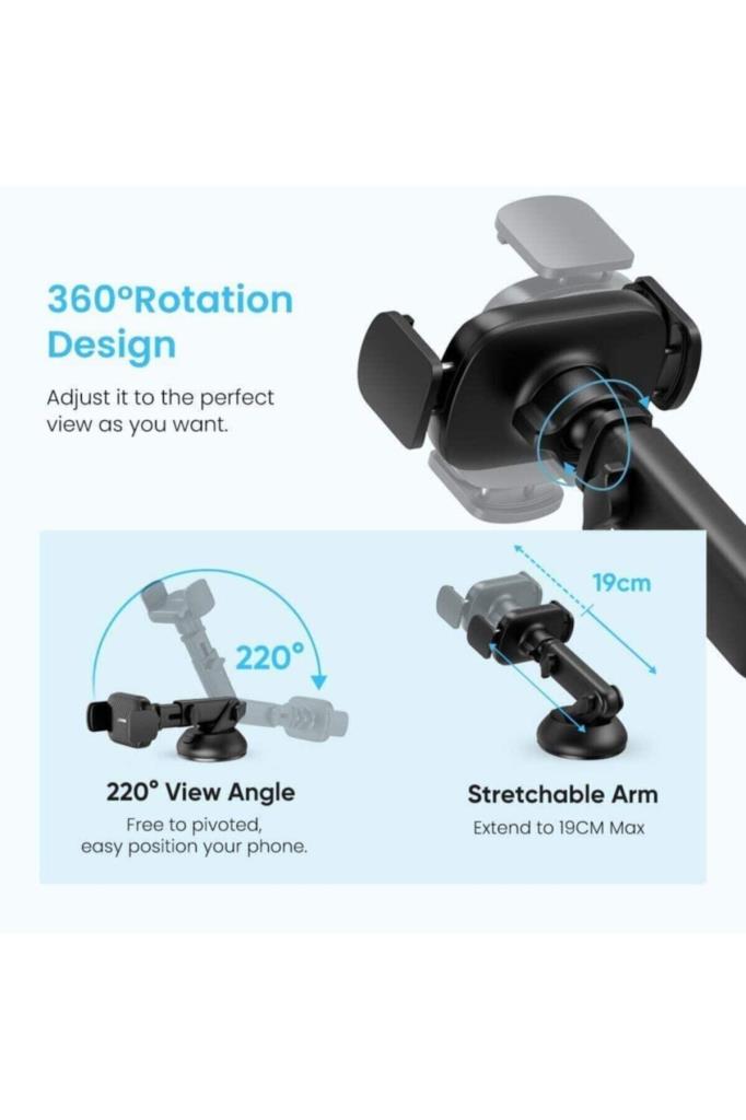Ugreen 360 Derece Vakumlu Araç İçi Telefon Tutucu - TEŞHİR
