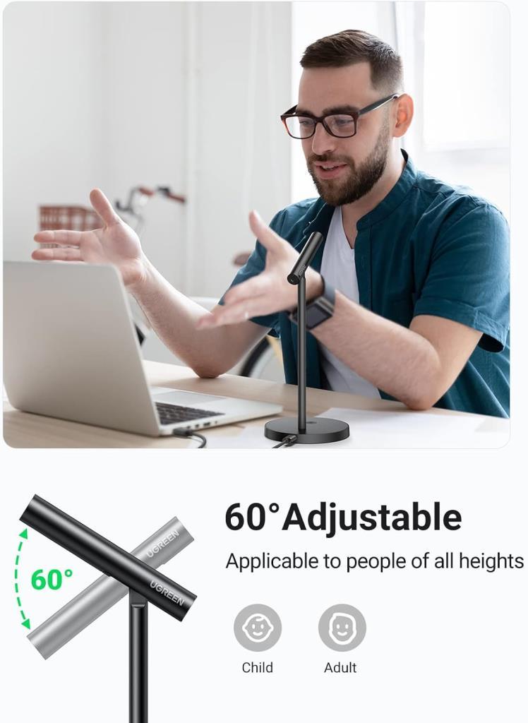 Ugreen 360° DSP Gürültü Engelleme Özellikli Yayıncı Oyuncu