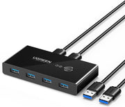 Ugreen 4 Port USB PC Switch Paylaşım Adaptörü, Siyah Teşhir