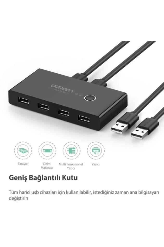 UGREEN 4 Port USB PC Switch Paylaşım Adaptörü - TEŞHİR