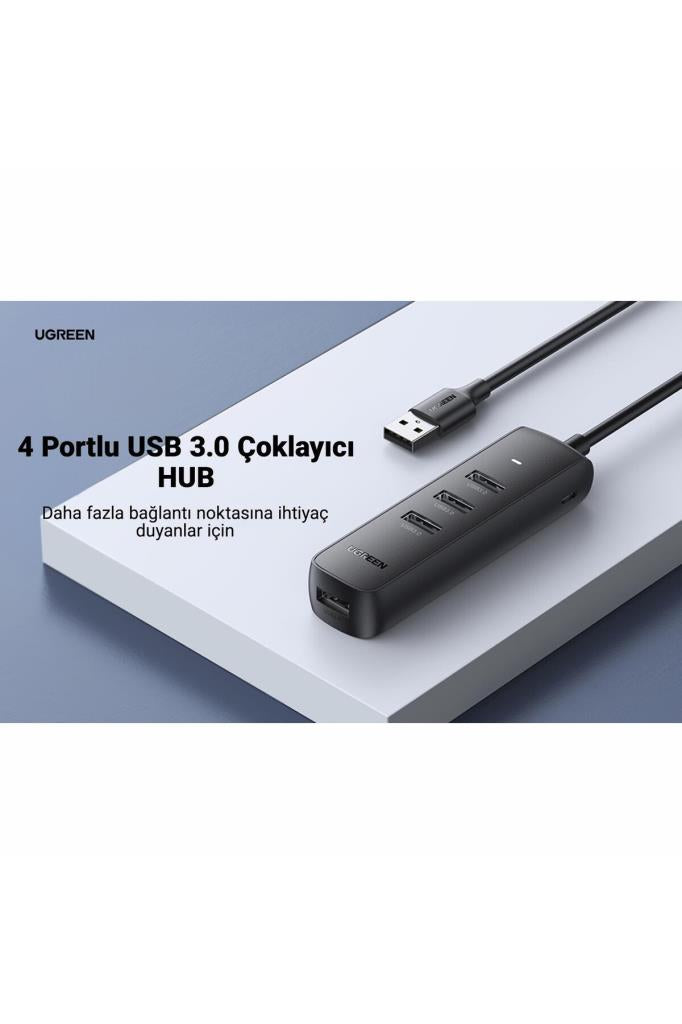 Ugreen 4 Portlu 5Gbps USB 3.0 Çoklayıcı HUB Adaptör 25 CM