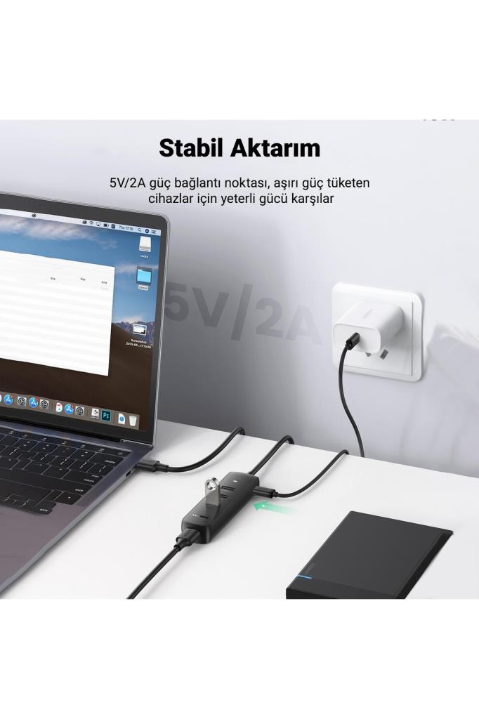 Ugreen 4-Port 5Gbps USB 3.0 Multiplier HUB Adapter 25 CM