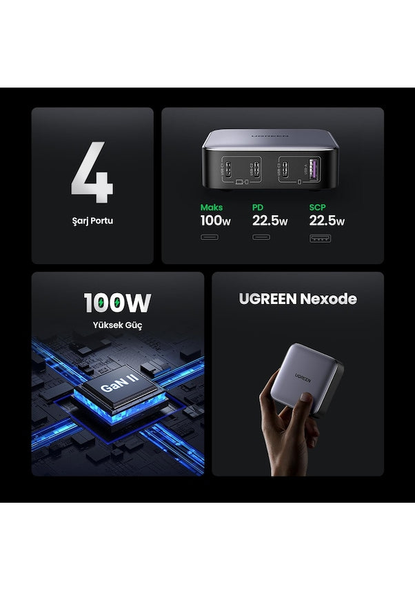 Ugreen Nexode 100 W Hızlı Şarj Adaptörü - TEŞHİR
