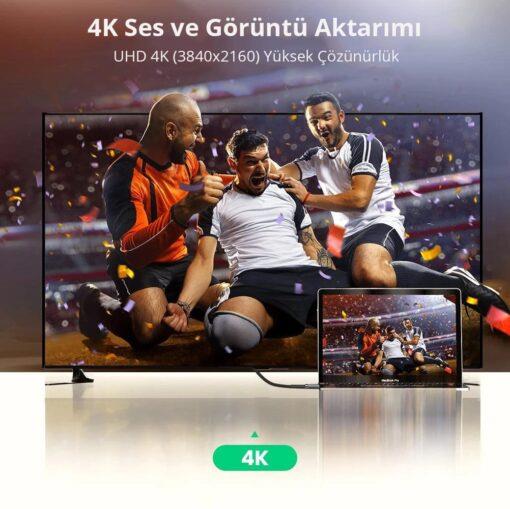 Ugreen 8K HDMI 2.1 Görüntü Aktarma Kablosu 1.5 Metre