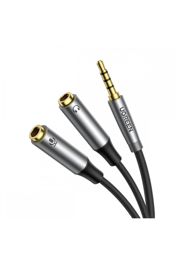 Ugreen Alüminyum Örgülü 3.5mm Kulaklık Mikrofon Ayırıcı Kablo - Outlet