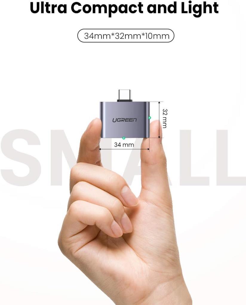 Ugreen Alüminyum Type-C to 3.5 mm Aux Type-C Dönüştürücü