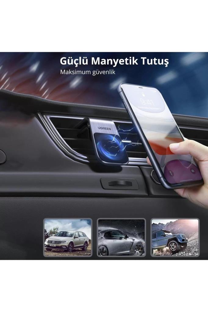 Ugreen Uzun Manyetik Araç İçi Telefon Tutucu, Siyah (80712B / LP292) - TEŞHİR