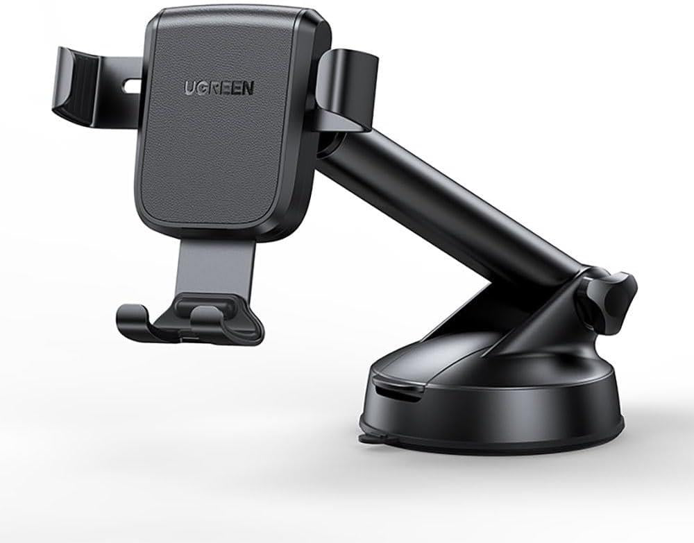 UGREEN Ayarlanabilir Kollu Araç İçi Vantuzlu Telefon Tutucu, Siyah Teşhir