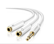 Ugreen Beyaz 3.5 mm Y Kablo Mikrofon ve Kulaklık Ayırıcı