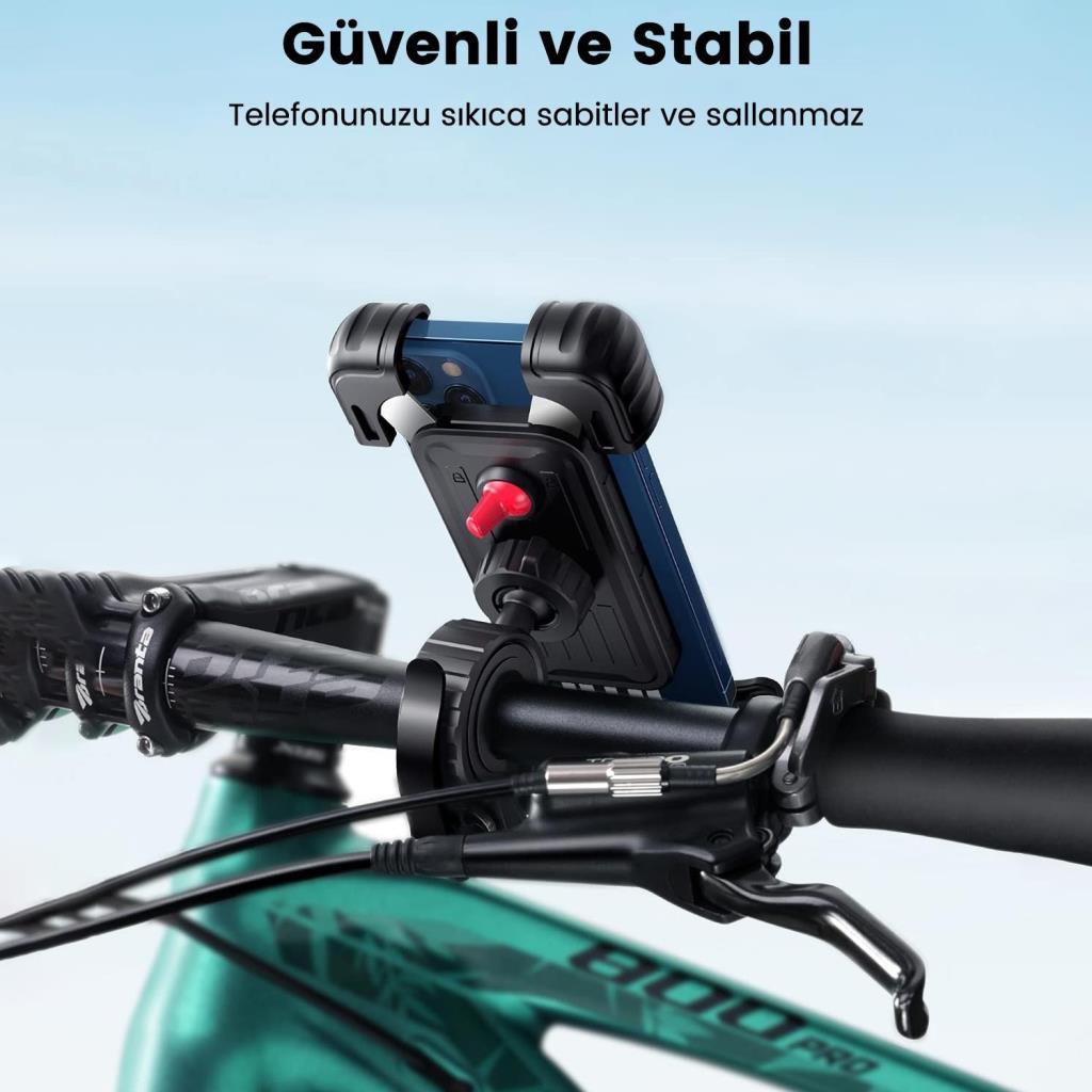 Ugreen Motosiklet ve Bisikletler için 360° Gidon Telefon Tutucu Outlet