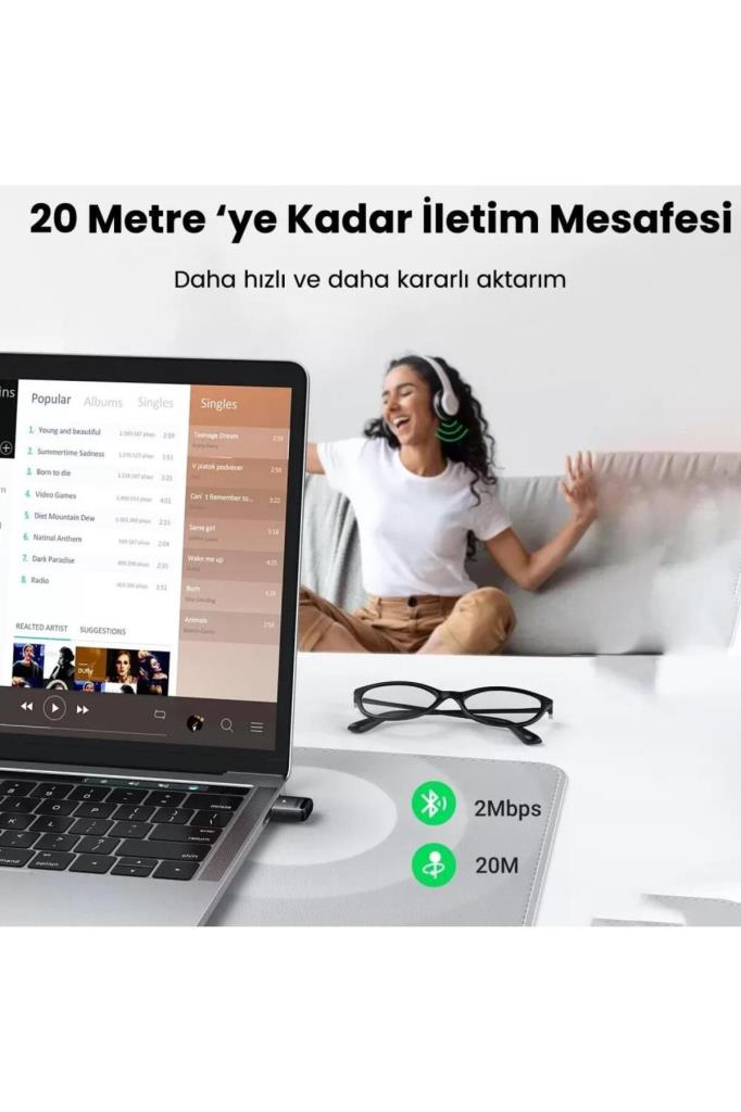 UGREEN Bluetooth 5.0 USB Bluetooth Adapter for PC Bluetooth