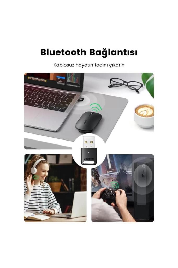 UGREEN Bluetooth 5.0 USB Bluetooth Adapter for PC Bluetooth