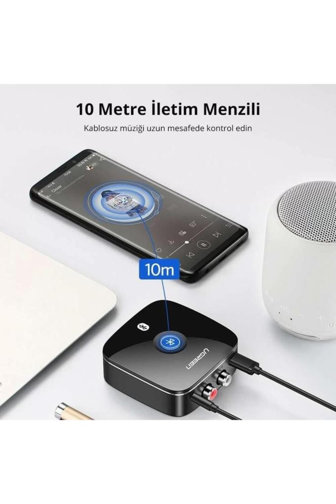 Ugreen Bluetooth 5.1 RCA Aux Ses Adaptörü, Siyah outlet