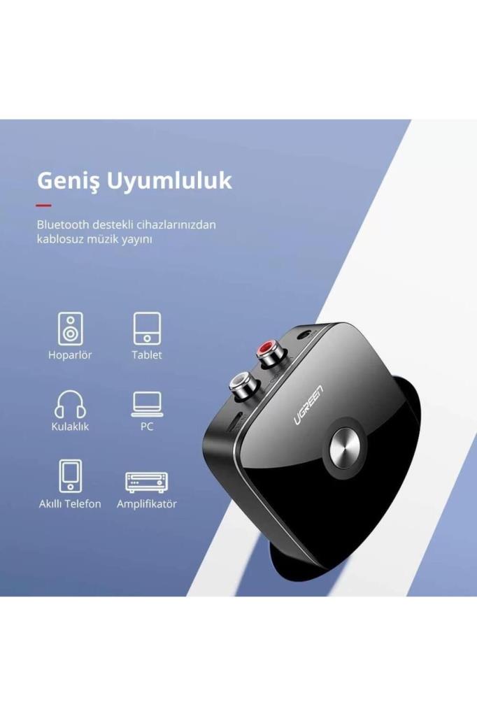 Ugreen Bluetooth 5.1 RCA Aux Ses Adaptörü, Siyah outlet