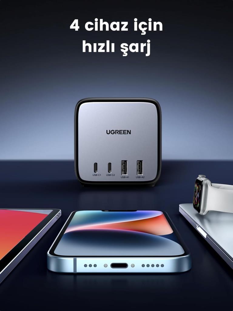 Ugreen Diginest Cube 65 W Hızlı Şarj Adaptörü Teşhir