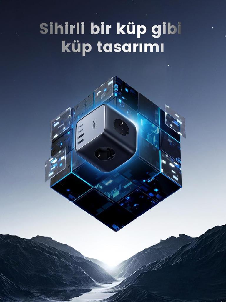 Ugreen Diginest Cube 65 W Hızlı Şarj Adaptörü Teşhir
