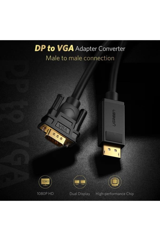 Ugreen Displayport to VGA Görüntü Aktarma Kablosu 1.5 Metre