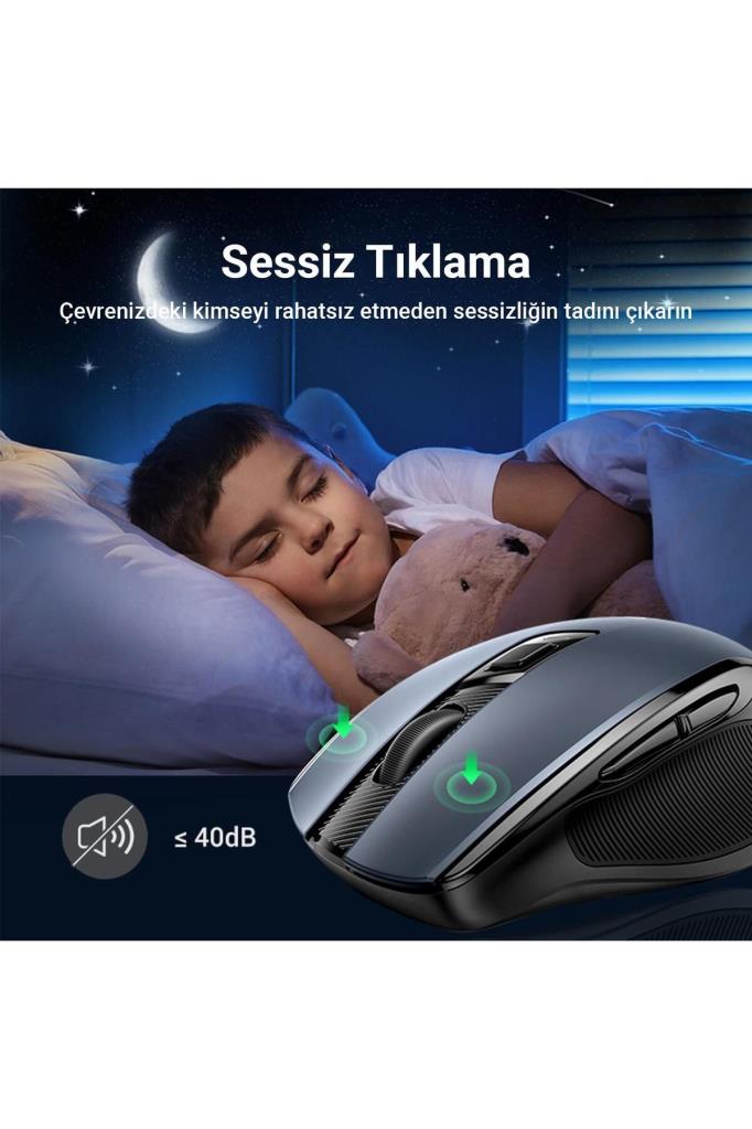 Ugreen 4000dpı Ergonomik Sessiz Kablosuz Optik Mouse Teşhir