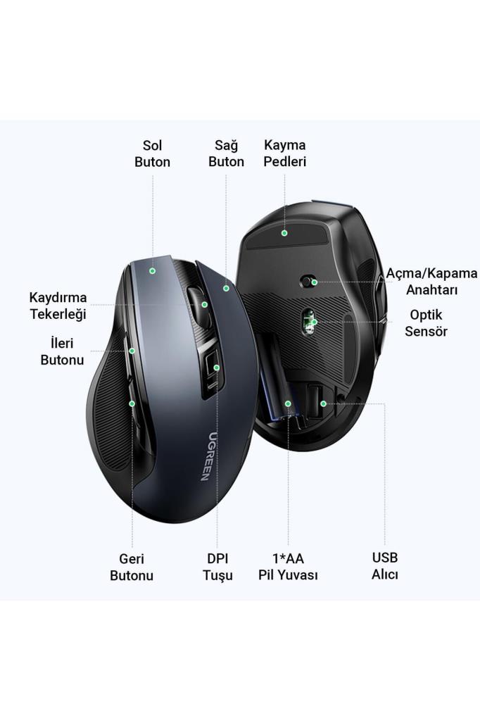 Ugreen MU006 Kablosuz Optik Mouse Outlet