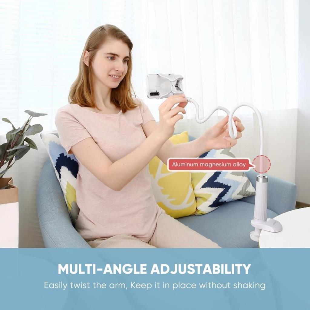 Ugreen Flexible Masaüstü Telefon Tutucu Beyaz - TESHİR