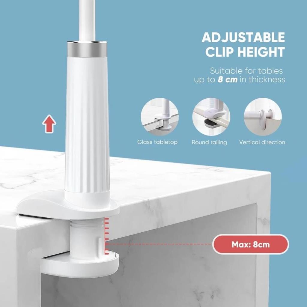 Ugreen Flexible Masaüstü Telefon Tutucu Beyaz - TESHİR