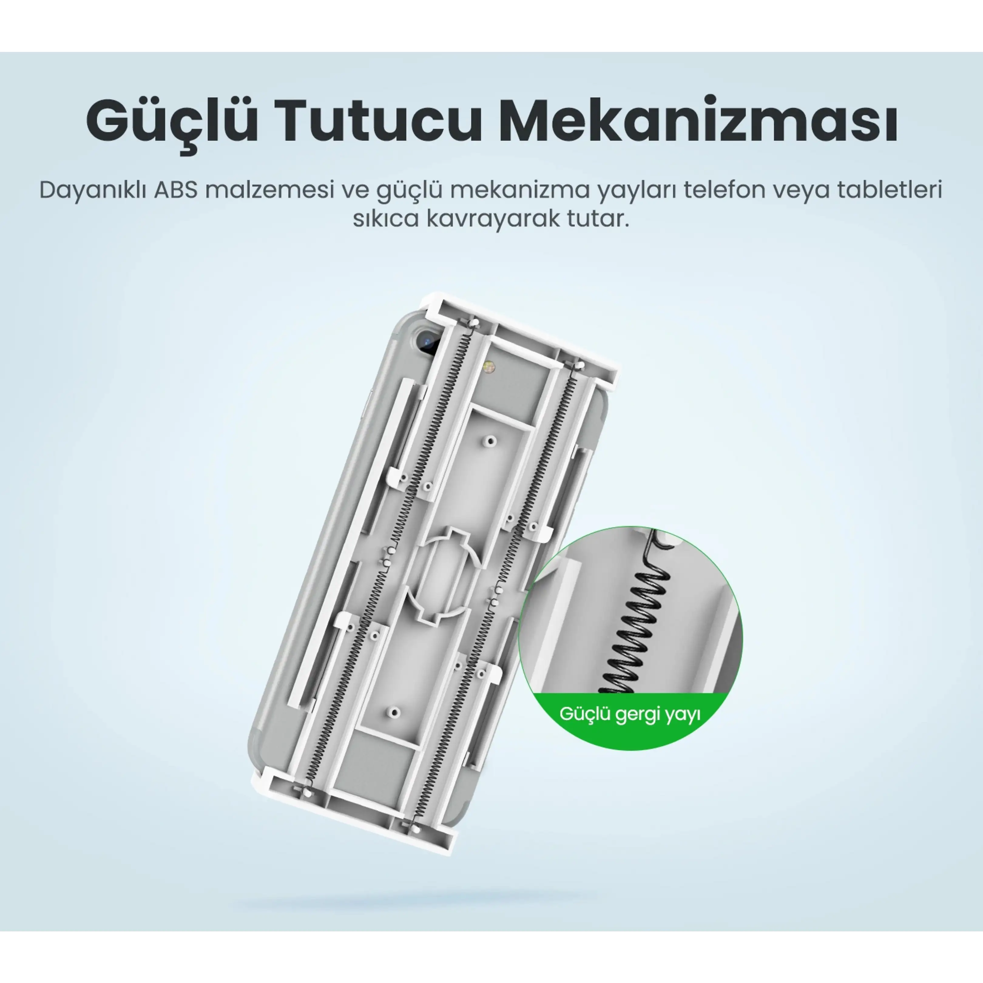 Ugreen Flexible Masaüstü Telefon Tutucu Siyah - OUTLET