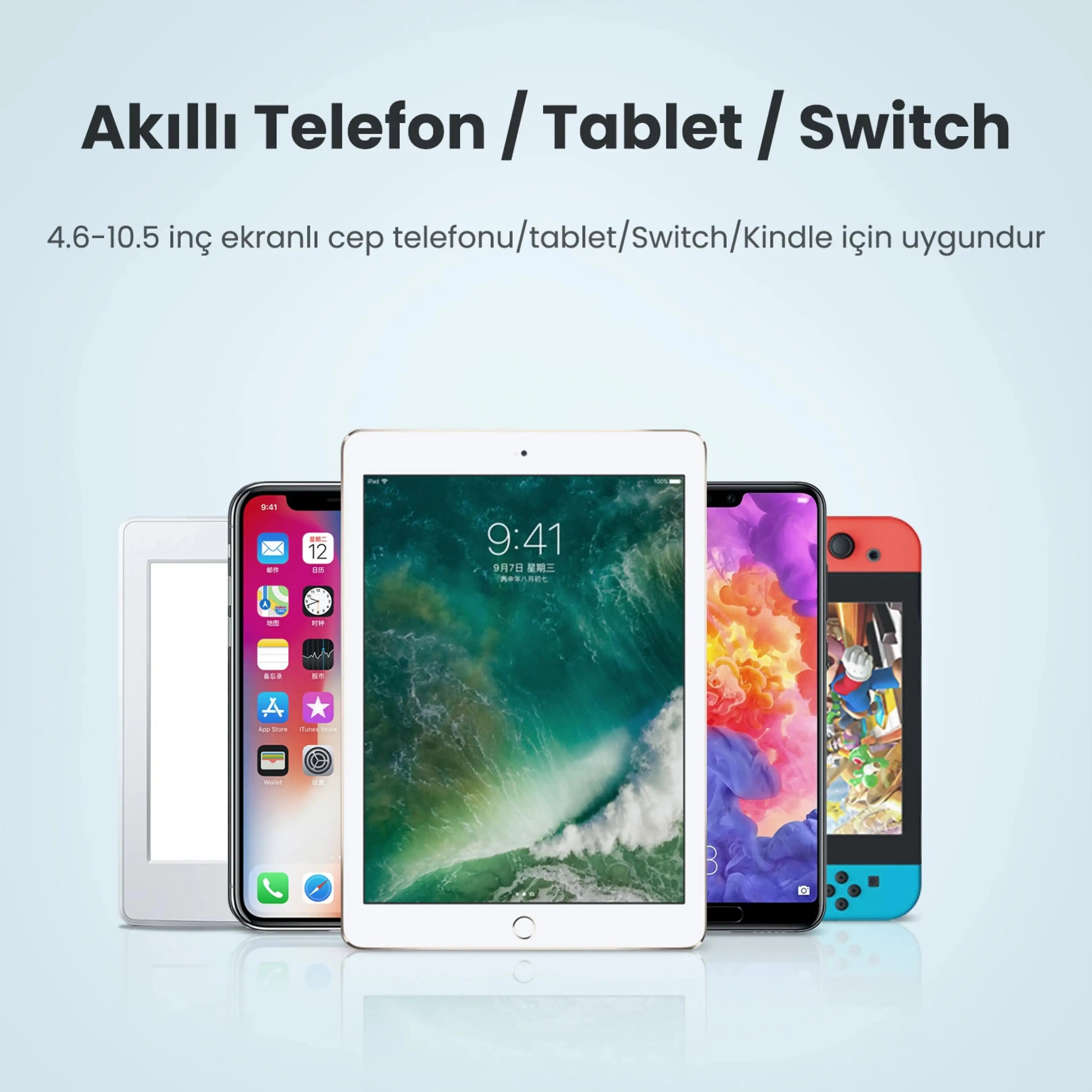 Ugreen Flexible Masaüstü Telefon Tutucu Siyah - OUTLET