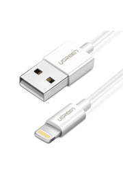 Ugreen iPhone iOS Şarj ve Data Kablosu MFİ Sertifikalı Beyaz 1 Metre - TEŞHİR