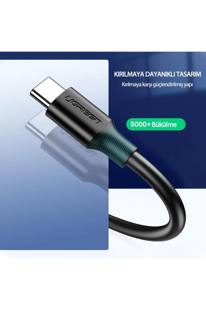 Ugreen 1 m Type-C to Type-C Hızlı Şarj Kablosu