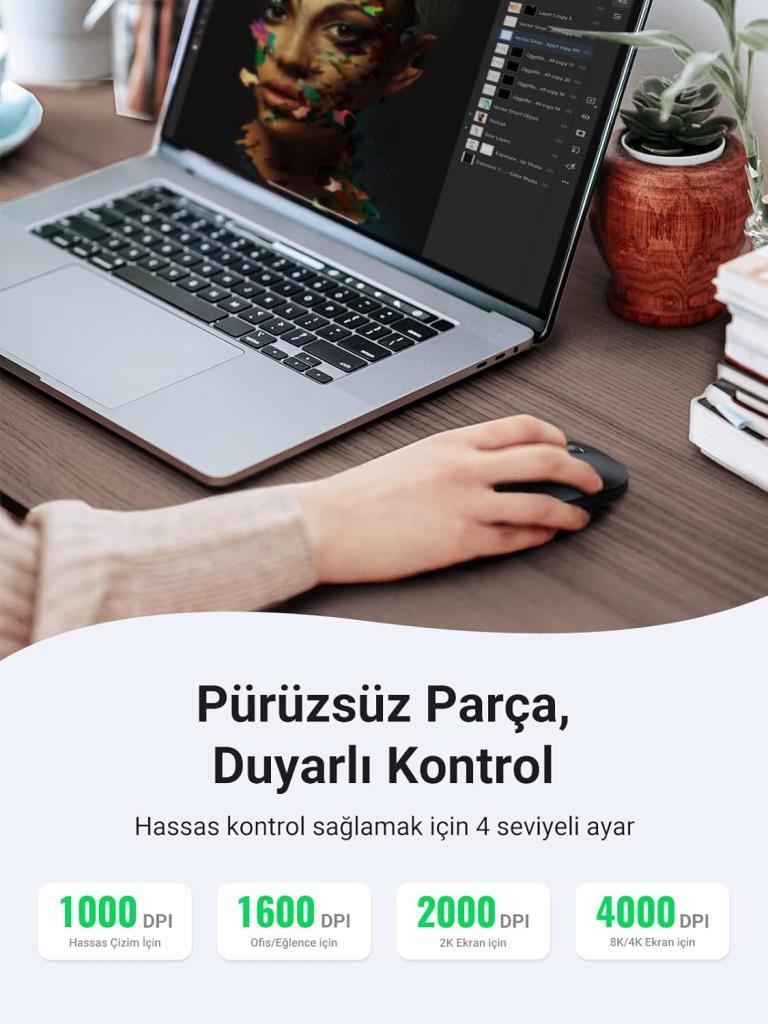 Ugreen MU001 Kablosuz Optik Mouse - Teşhir
