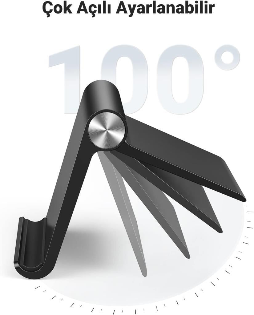 UGREEN Çok Açılı Masaüstü Siyah Tablet Telefon Standı Teşhir