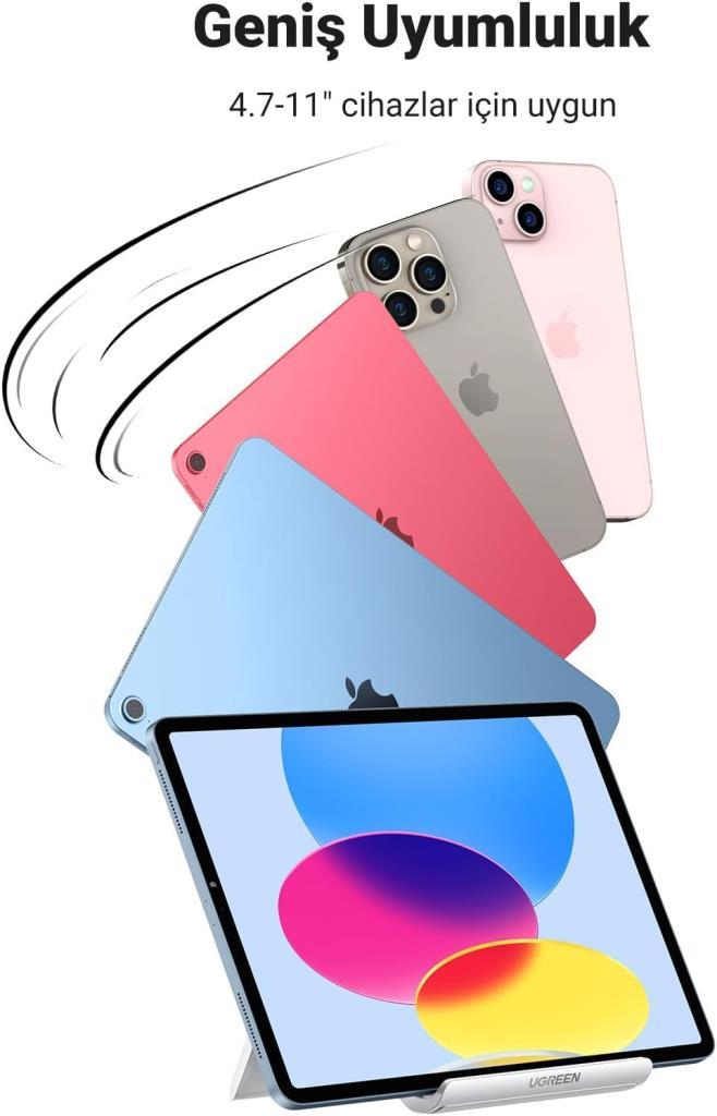 UGREEN Çok Açılı Masaüstü Siyah Tablet Telefon Standı Teşhir