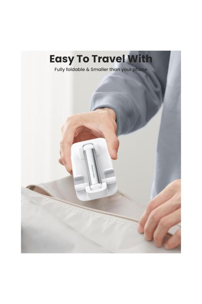 Ugreen Katlanabilir Çok Açılı Yükseklik Ayarlı Telefon Standı Beyaz