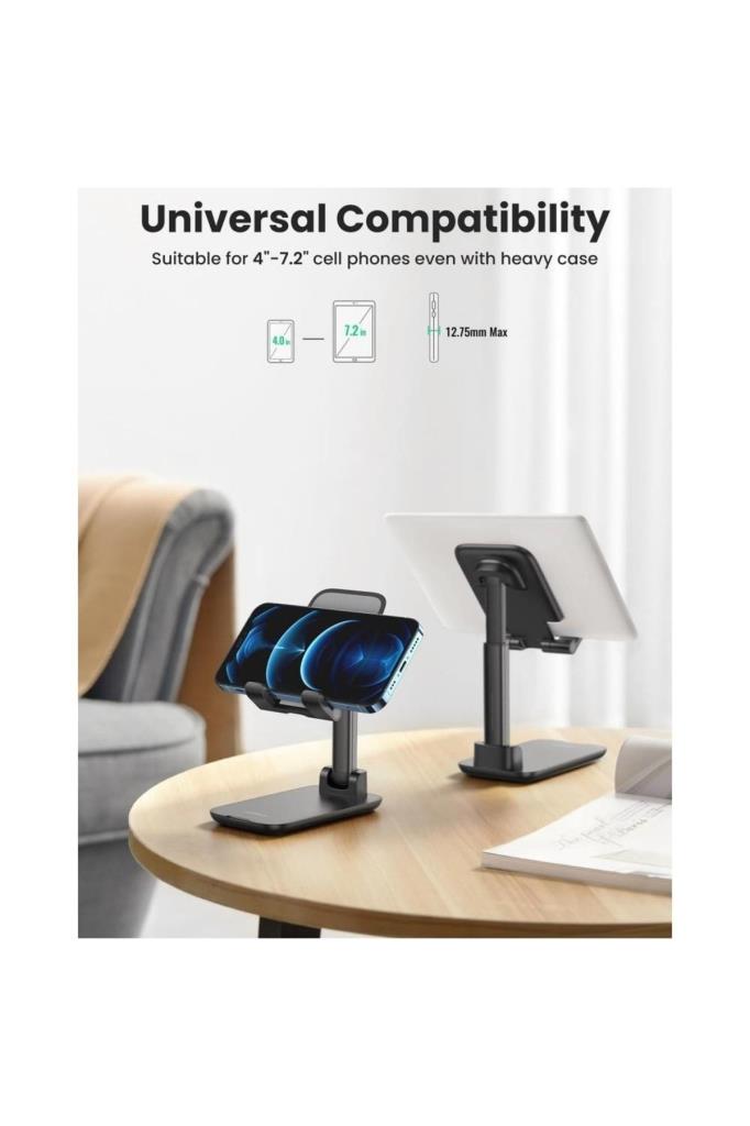 Ugreen Katlanabilir Çok Açılı Yükseklik Ayarlı Telefon Standı Siyah Outlet