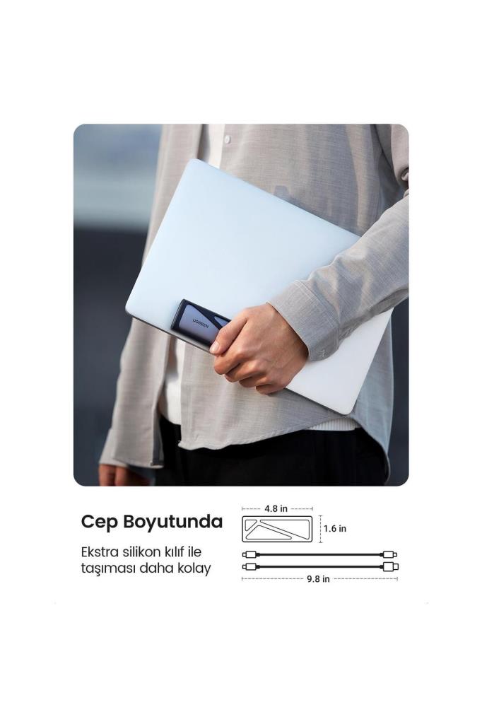 Ugreen M.2 NVME NGFF USB-C 3.2 Gen2 10Gbps Disk Kutusu Outlet