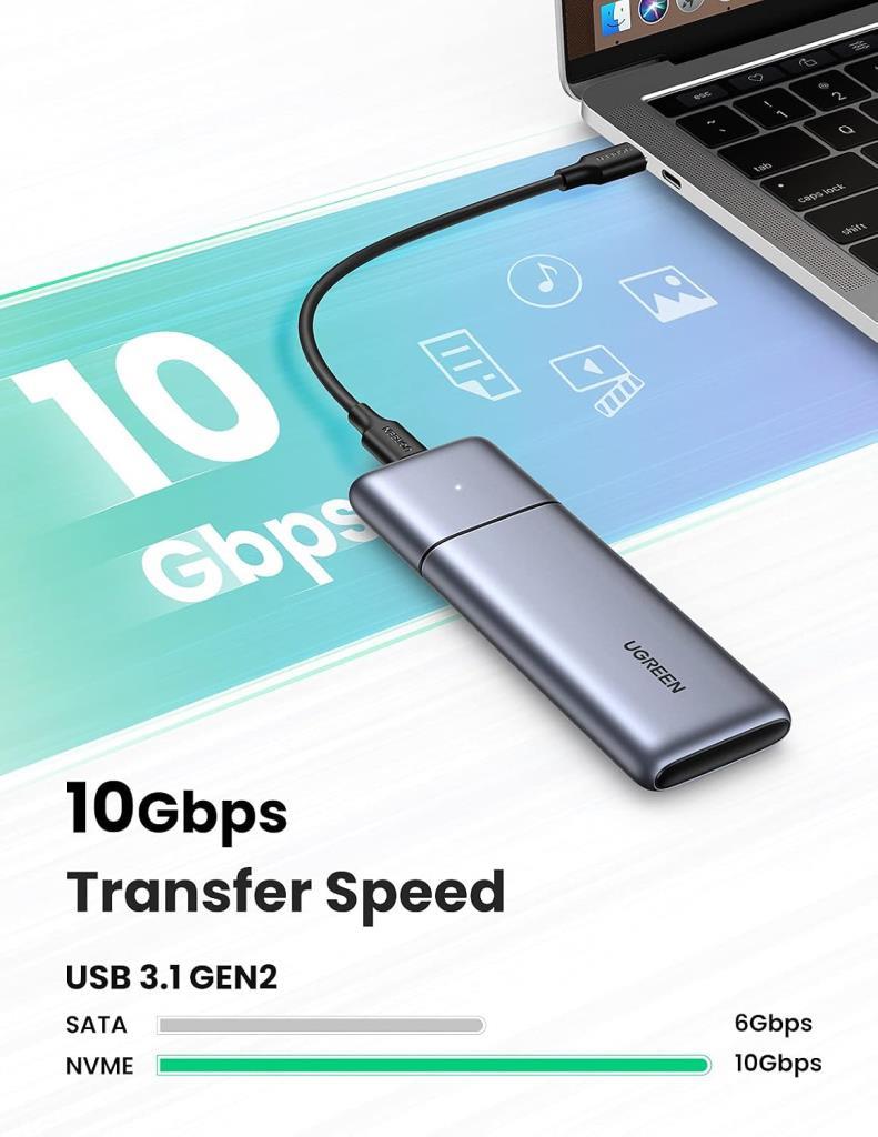 UGREEN 10902 Type-C M.2 SSD Harddisk Kutusu - Outlet