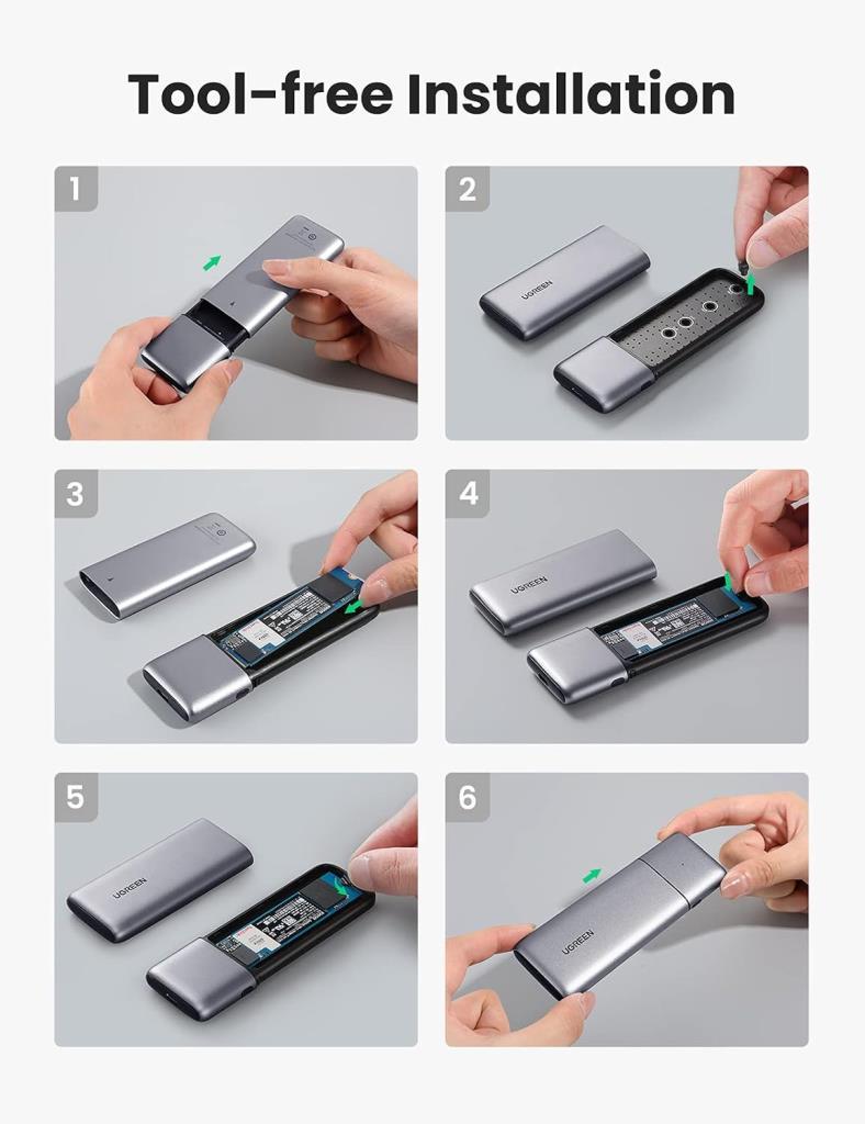 UGREEN 10902 Type-C M.2 SSD Harddisk Kutusu - Outlet